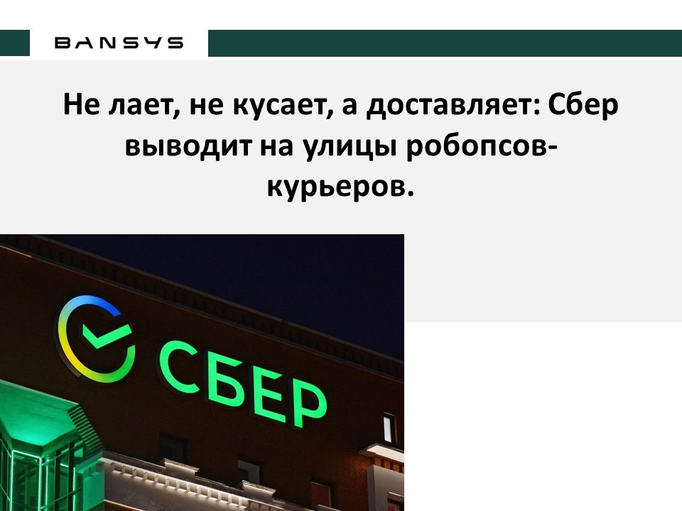 Не лает, не кусает, а доставляет: Сбер выводит на улицы робопсов-курьеров.